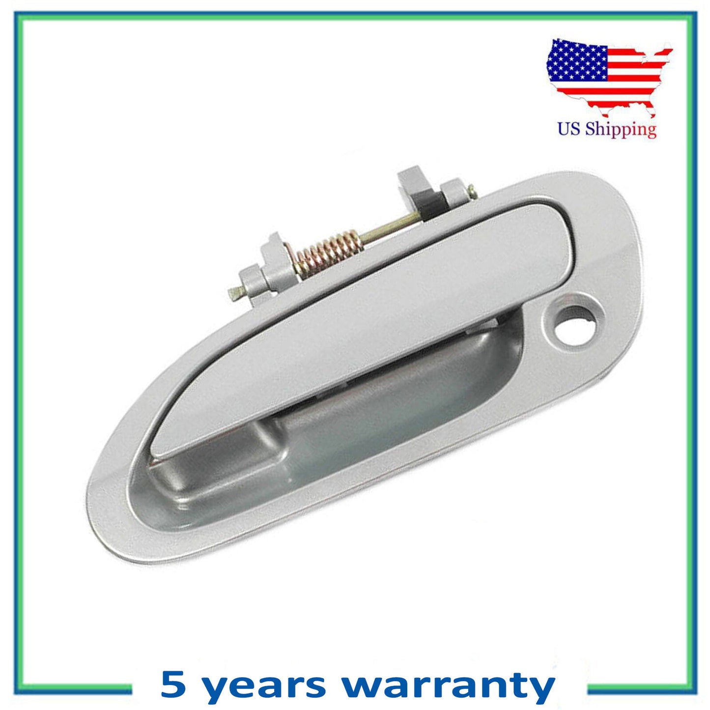 Front L Outside Door Handle For 98 Honda Accord NH612M Regent Silver Metallic