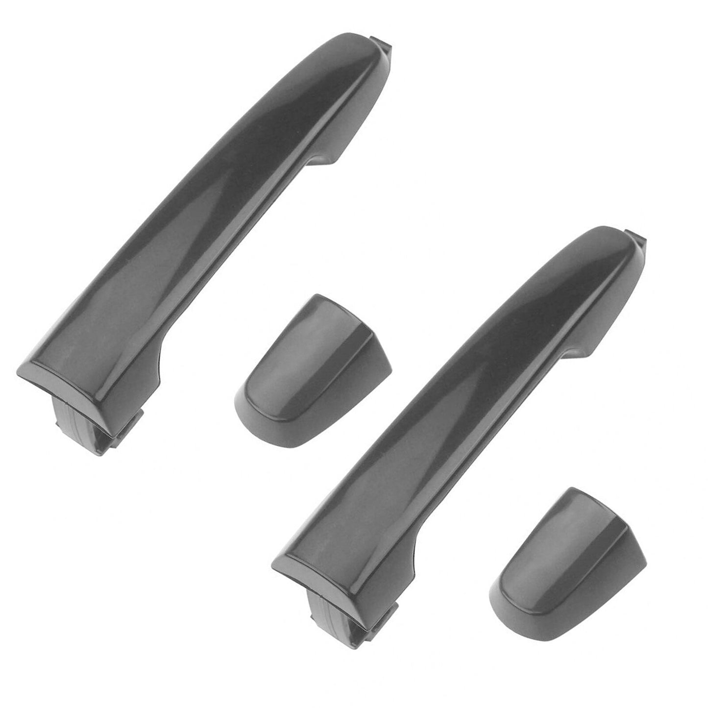 Rear L & R 2PCS Outside Door Handle For Toyota Camry Corolla Non Painted Black