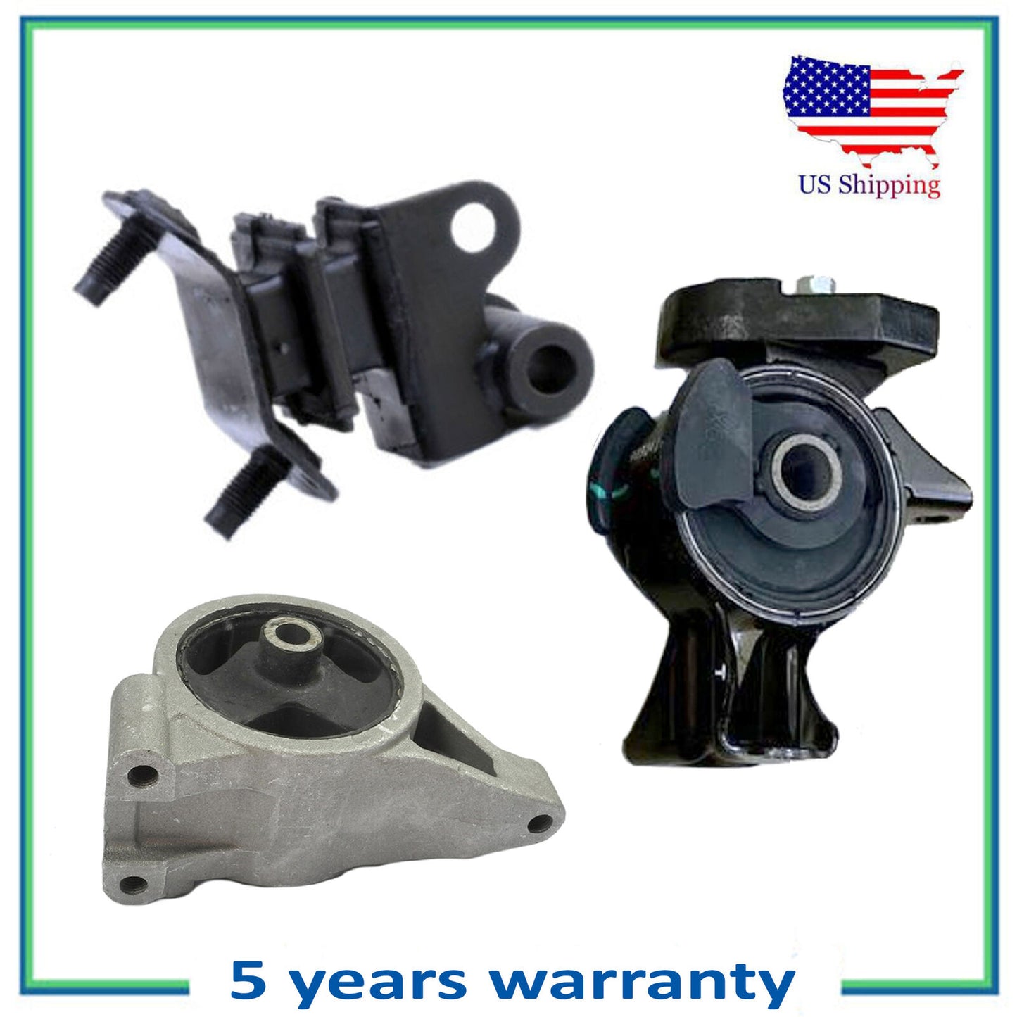 3PCS Engine Motor & Transmission Mount For Auto. For 06-14 Honda Ridgeline 3.5L