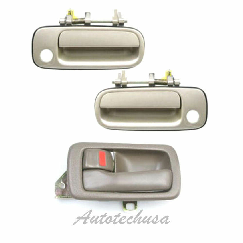 92-96 Pour Camry Porte Poignée 2 Avant 'Extérieur Beige 4M9 & 1 Intérieur Marron