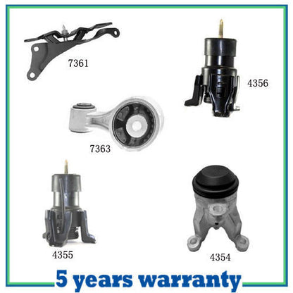 5PCS Set Per 2009-2012 Nissan Altima Maxima 3.5 Motore & Trans Montante M811
