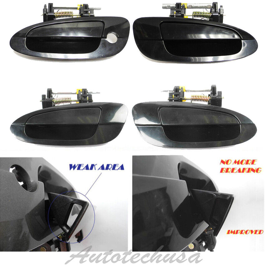 Aggiornato Esterno Fuori Porta Manico Per Nissan Altima Liscio Nero 4pcs Set