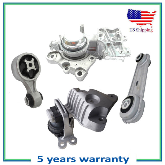 Set 4Pcs Motore & Trans Montante MotorKing Per 14-19 Nissan Rogue 2.5L 4WD