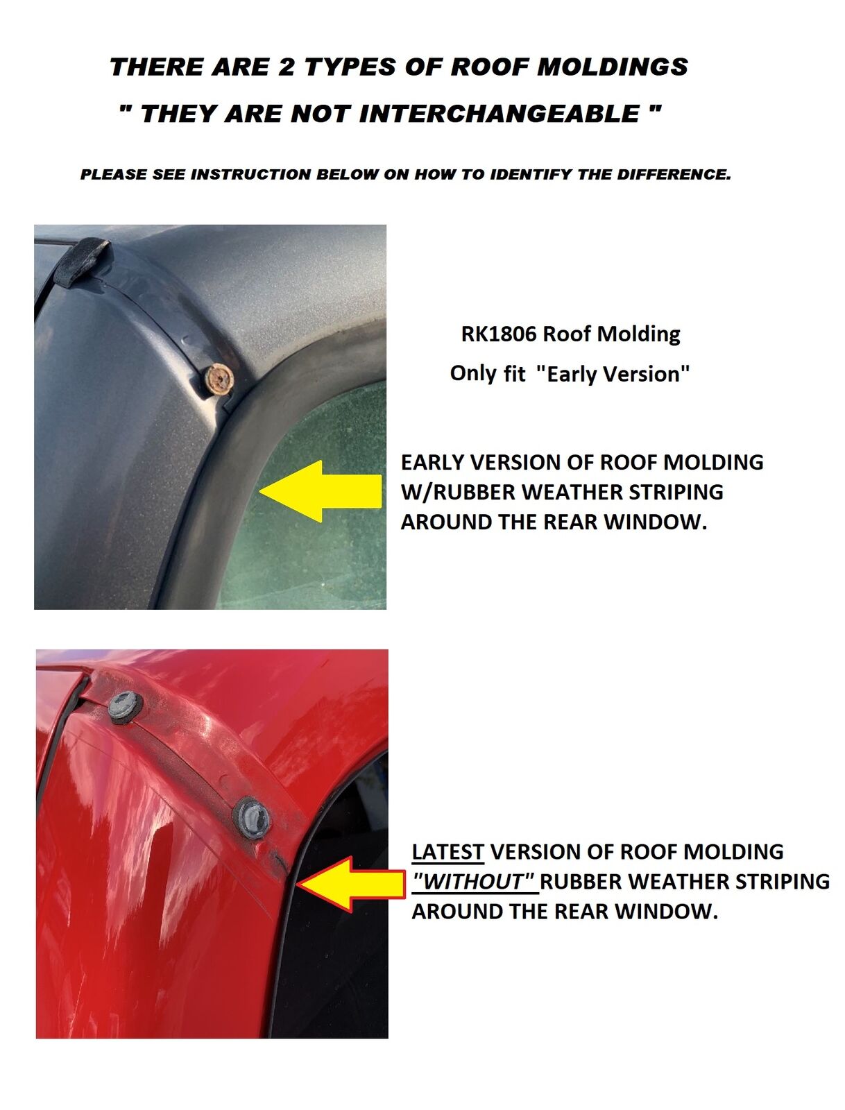 Right RH Upgraded Roof Molding For 99-07 Ford Super Duty T5 Dark Copper Metallic