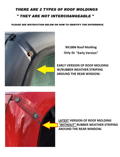 Right RH Upgraded Roof Molding For 99-07 Ford Super Duty T5 Dark Copper Metallic