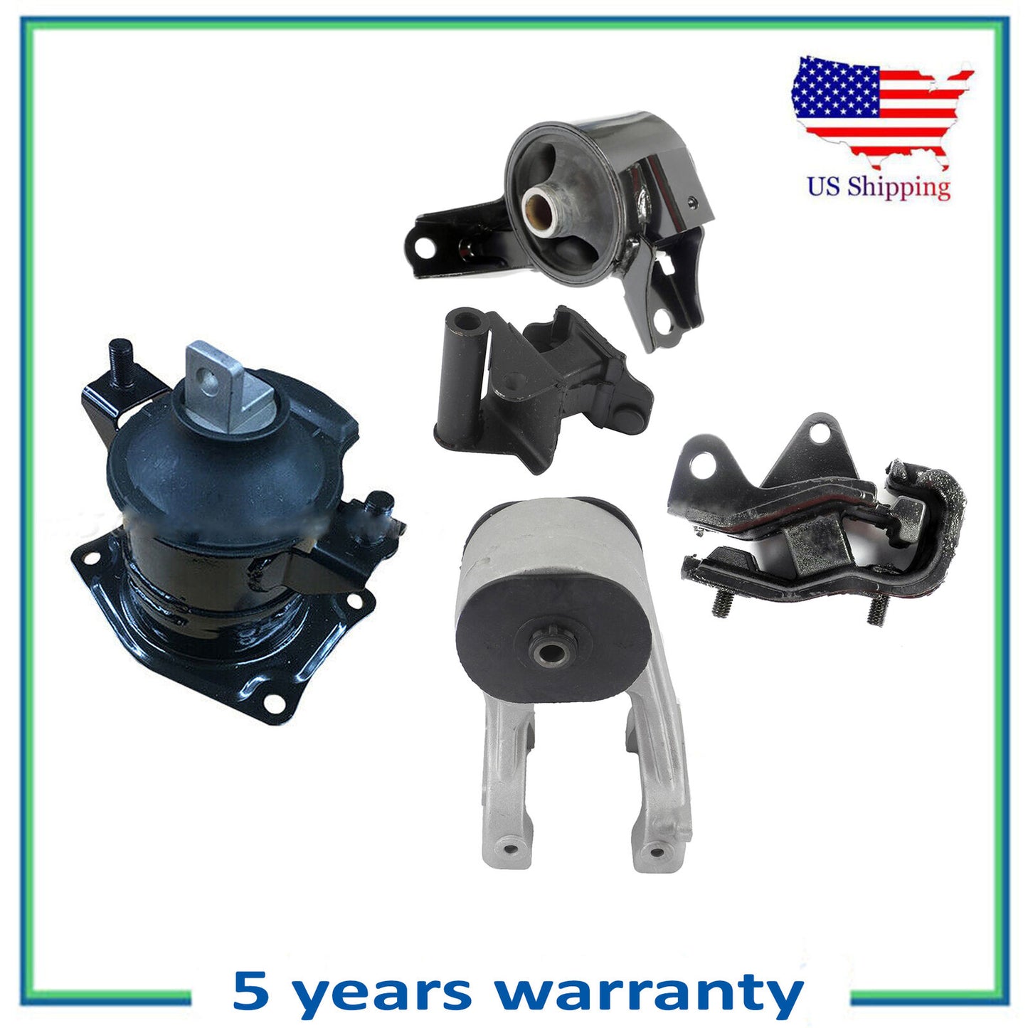 Set 5PCS Engine Motor & Trans Mount For 08-2010 Honda Odyssey 3.5L VTEC Version