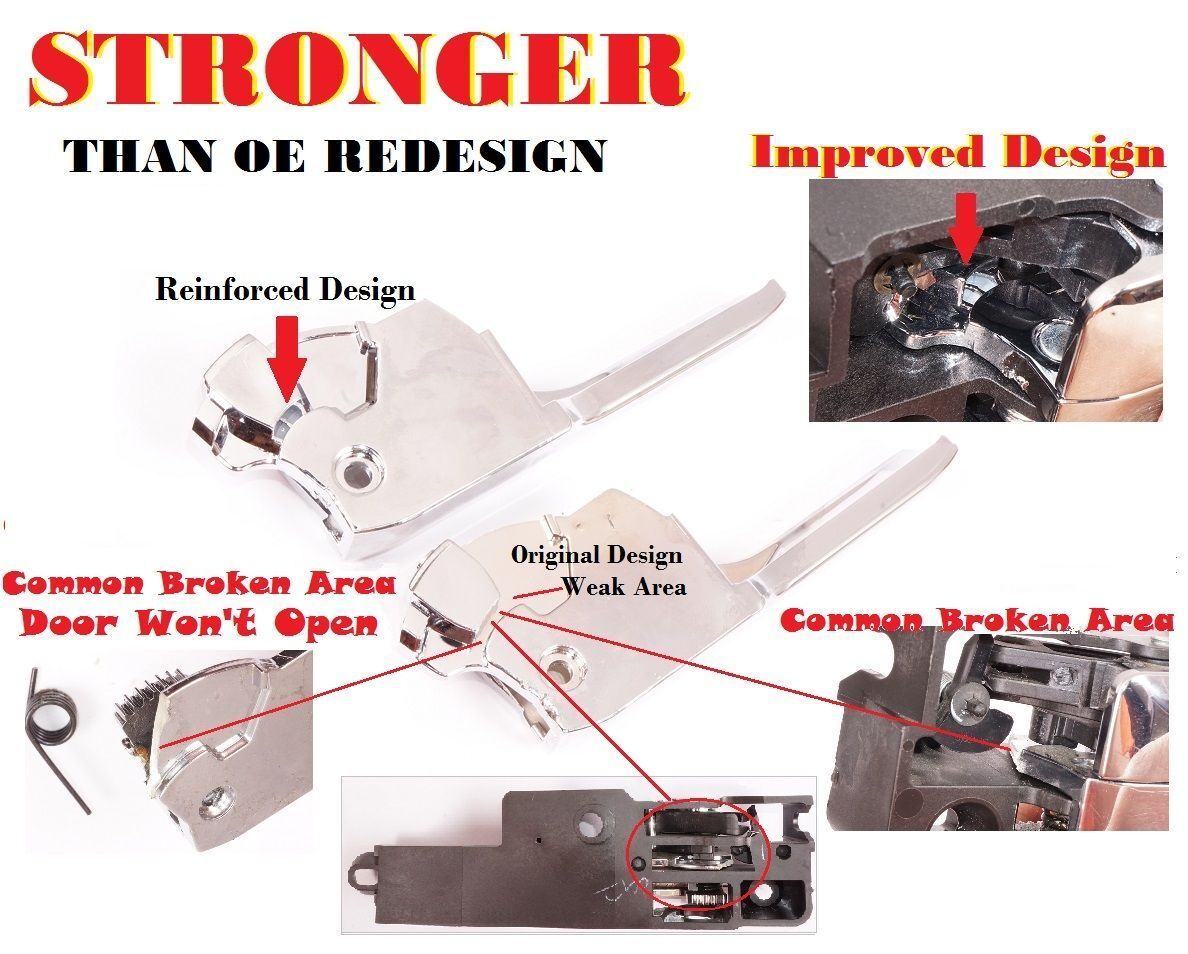 DS370 Interno Porta Manico Posteriore Coppia Set Per Ford Fusion Mercury Lincoln