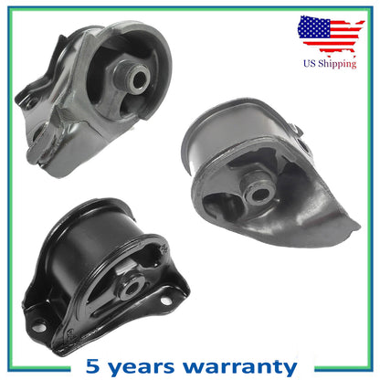 3PCS Engine Motor & Trans Mount For 1992-1993 Honda Civic 1.5L 6533 6506 6551 AT