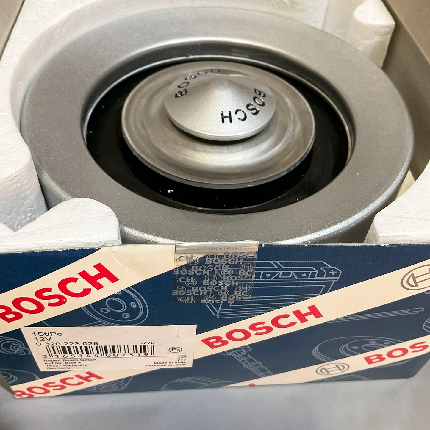 BOSCH Universel Haut Super Ton Noir Air Klaxon 375 Hz 117 DB (A) 12V 60W