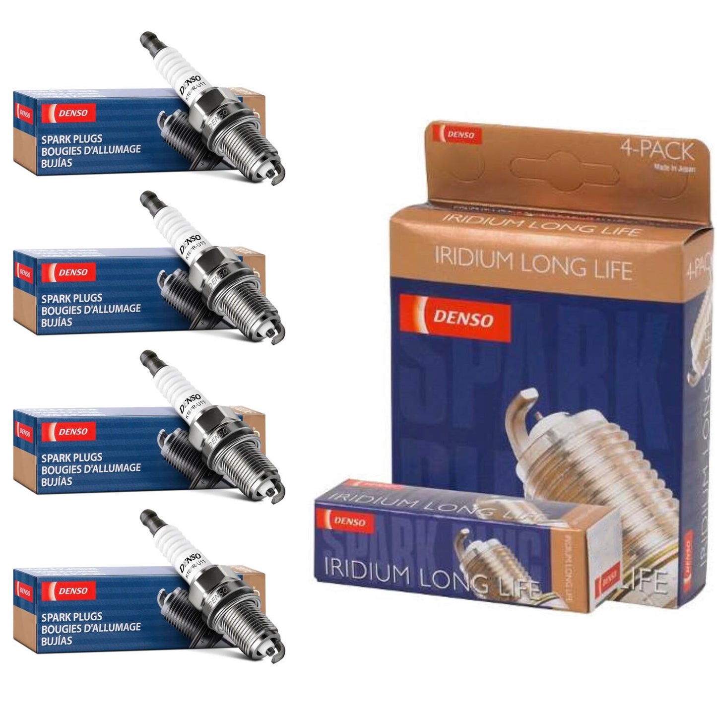 4X UF549 Ignition Coil & 4x Denso Iridium Long Spark Plug For Nissan Altima 2.5L