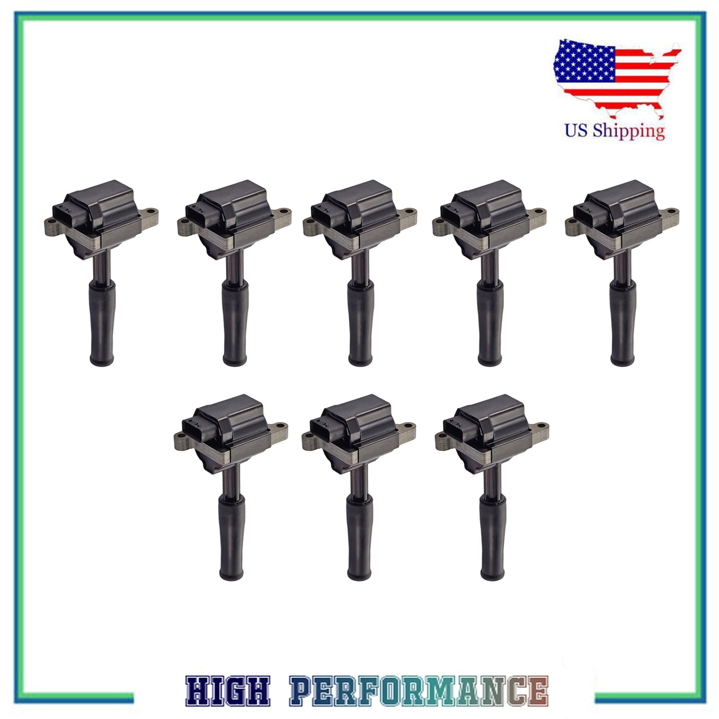 Set 8PCS Ignition Coil For UF415 5C1180 Jaguar Vanden Plas XJ8 XJR XK8 XKR 4.0l