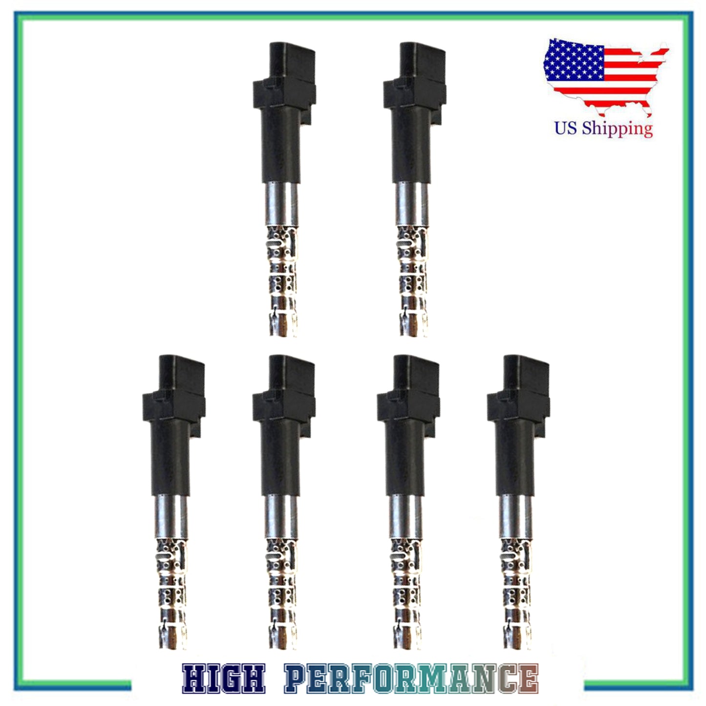 6PCS Ignition Coil For UF404 E506E C1405 022905100A Volkswagen Jetta Golf 2.8L