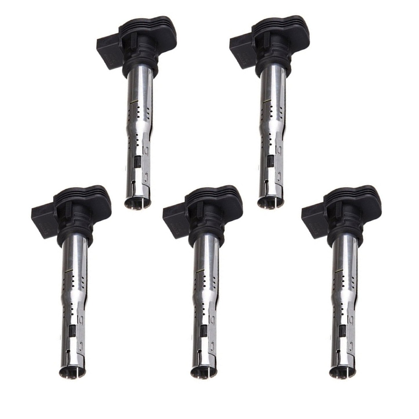 5PCS Ignition Coil For UF575 Audi A4 A5 A6 Q3 Quattro TT VW Beetle Golf 2.0 2.5L