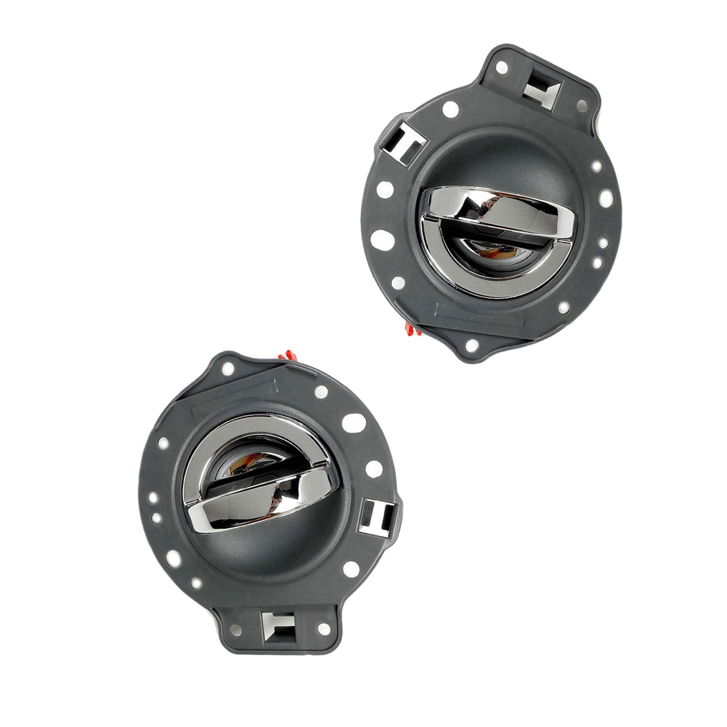 2PCS Interno Porta Manico Per 2006-2010 Jeep Comandante Grigio Con Cromo Lift