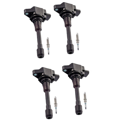 4X UF549 Ignition Coil & 4x Denso Iridium Long Spark Plug For Nissan Altima 2.5L