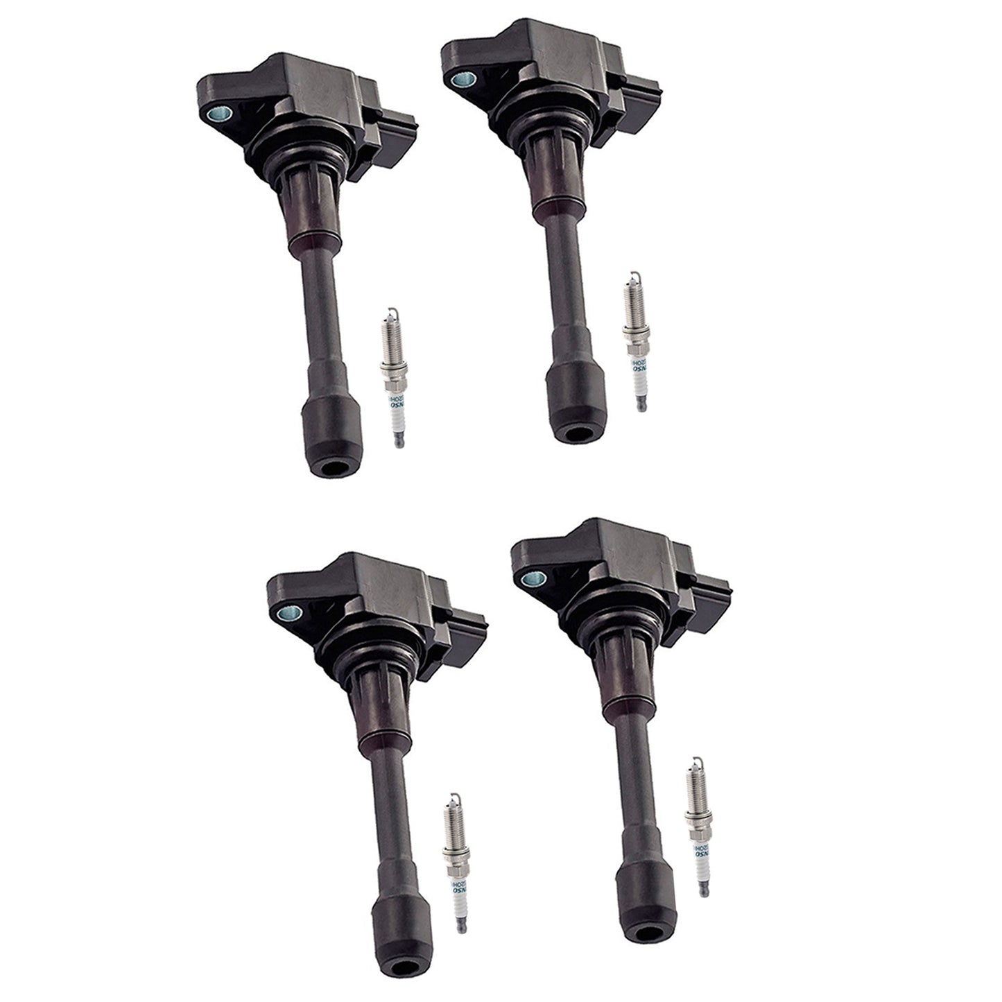 4X UF549 Encendido Bobina & 4X Denso Iridio Largo Bujía Para Nissan Altima 2.5L