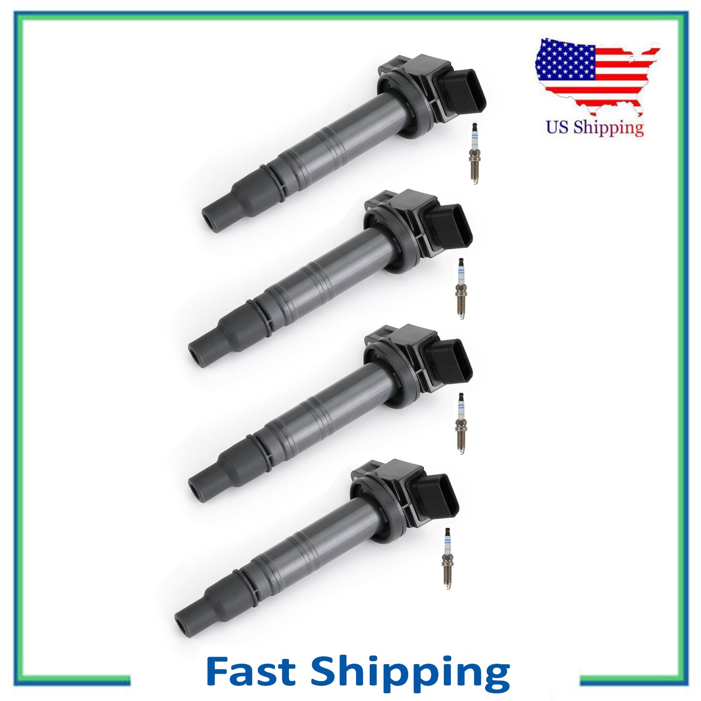 4X UF495 Encendido Bobina & 4X Bosch Platino Bujía Para Toyota 4Runner 2.7 4.0