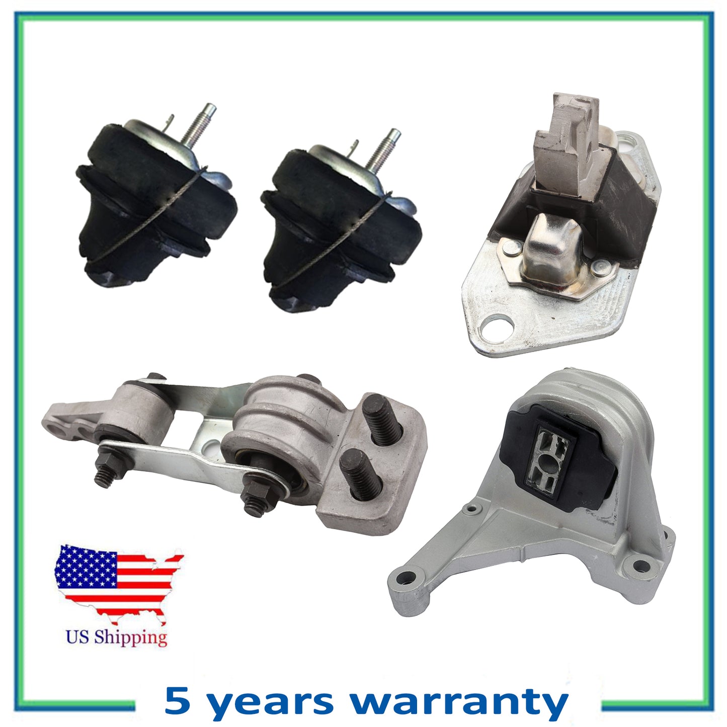 Set of 5pcs Engine Motor Mount For New Volvo S80 V70 XC70 XC90 2.3L 2.4L 2.5L