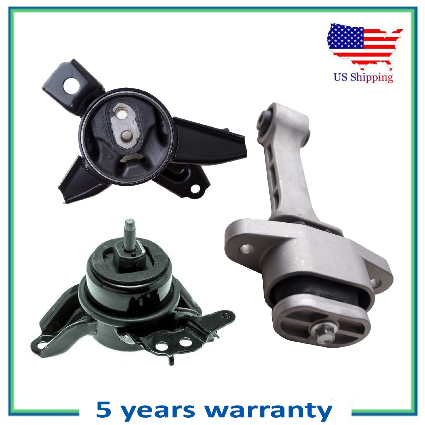 Set 3Pcs Engine Motor & Trans Mount Motorking For 2011-2015 Kia Optima 2.4L