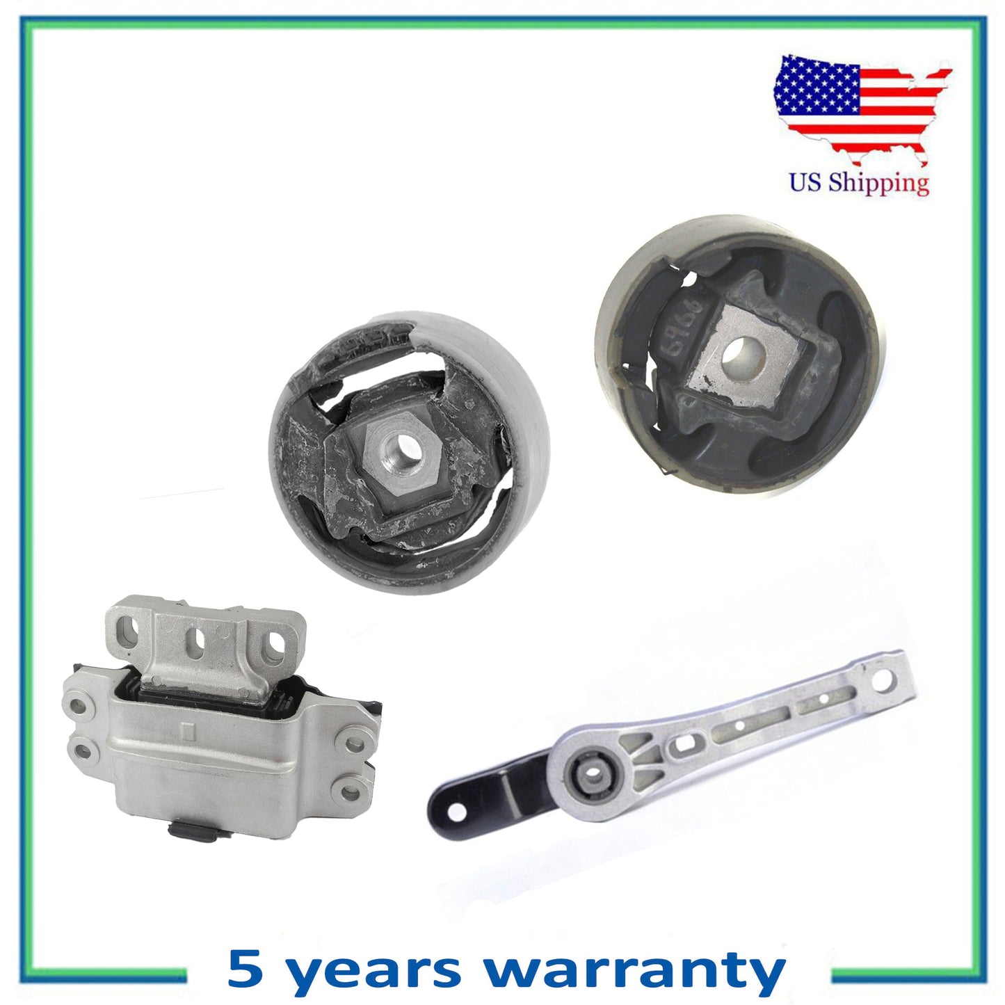 4 PCS Engine, Trans & Torque Strut Mount For 13-16 Volkswagen Passat 1.4L Hybrid