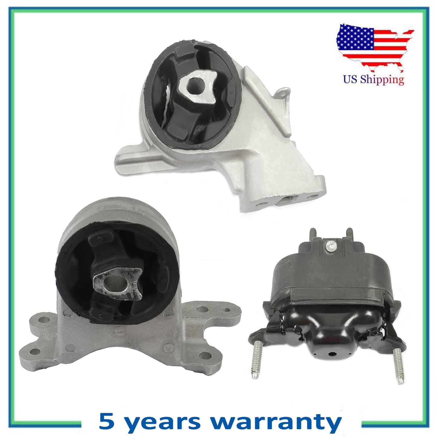 3PCS Motor & Trans Mount For 07-09 Pontiac G6 Saturn Aura 08-12 Malibu 3.6L