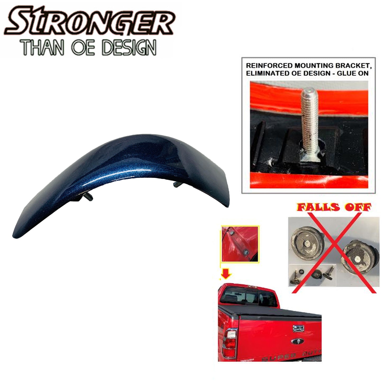 RH Right UPGRADED Roof Corner Molding Trim For Ford 08-2016 Super Duty N1 Blue