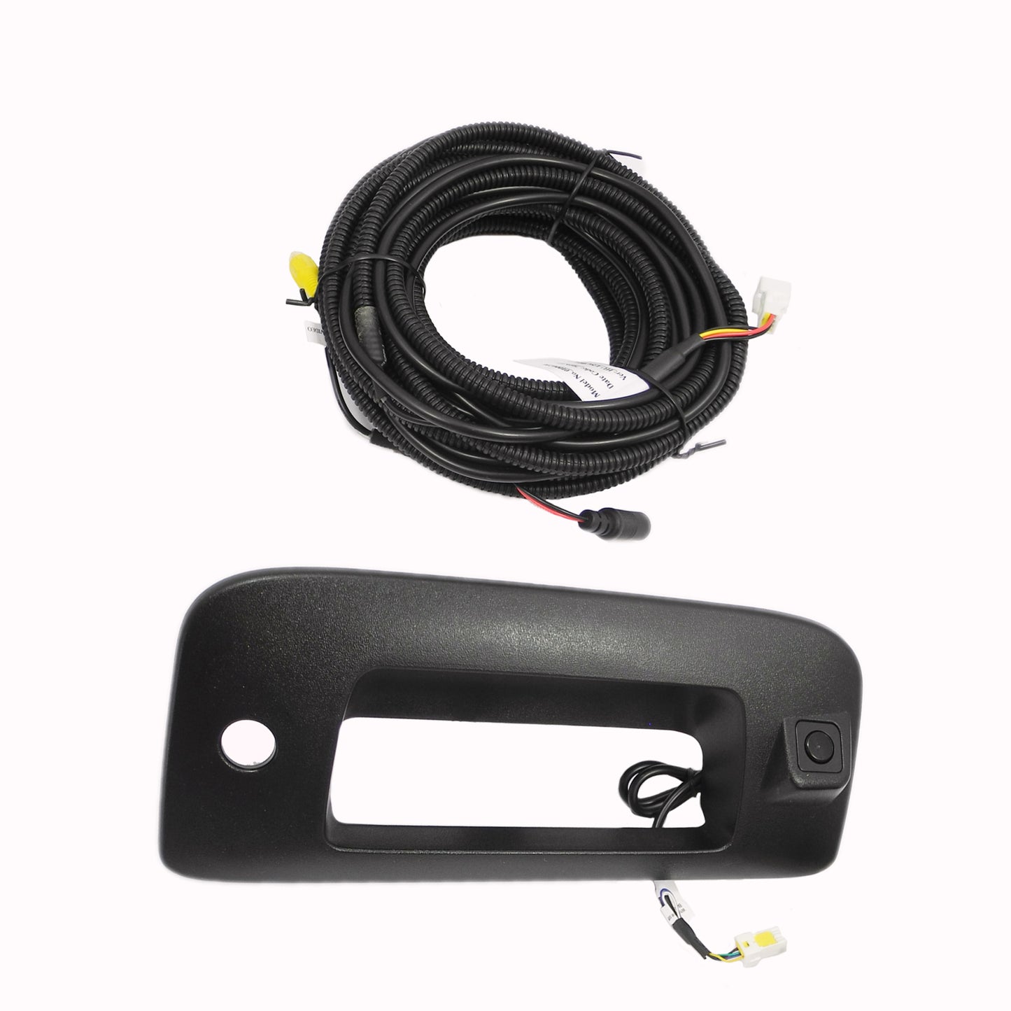 Tailgate Handle Bezel W/Camera Assembled & 8M Cable Black For 07-14 GMC Sierra