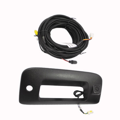 Tailgate Handle Bezel W/Camera Assembled & 8M Cable Black For 07-14 GMC Sierra