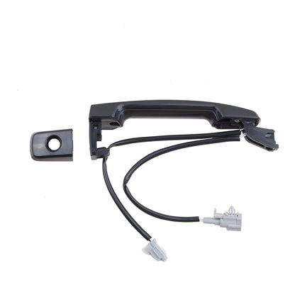 Front LH & RH Exterior Door Handle Smooth Black For 07-13 Nissan Altima Pair Set